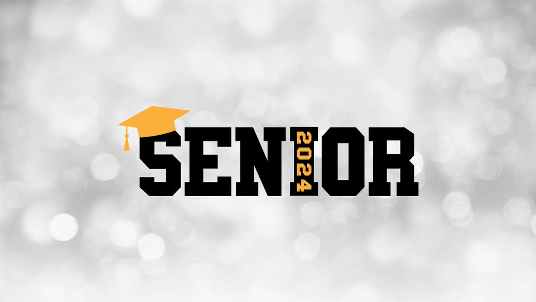 Education Clipart: Black Word senior With Vertical - Etsy