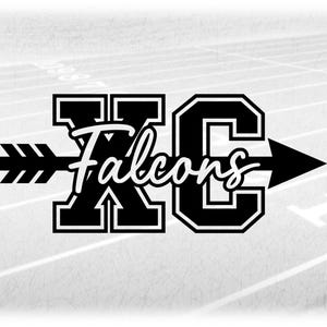 Sports Clipart: Thick Black Varsity Letters xc With Arrow for Cross ...