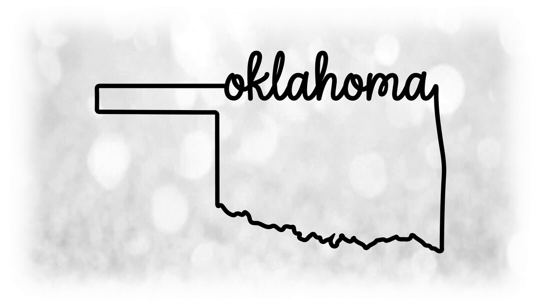 Geography Clipart: Black Silhouette Outline of the State of Oklahoma ...