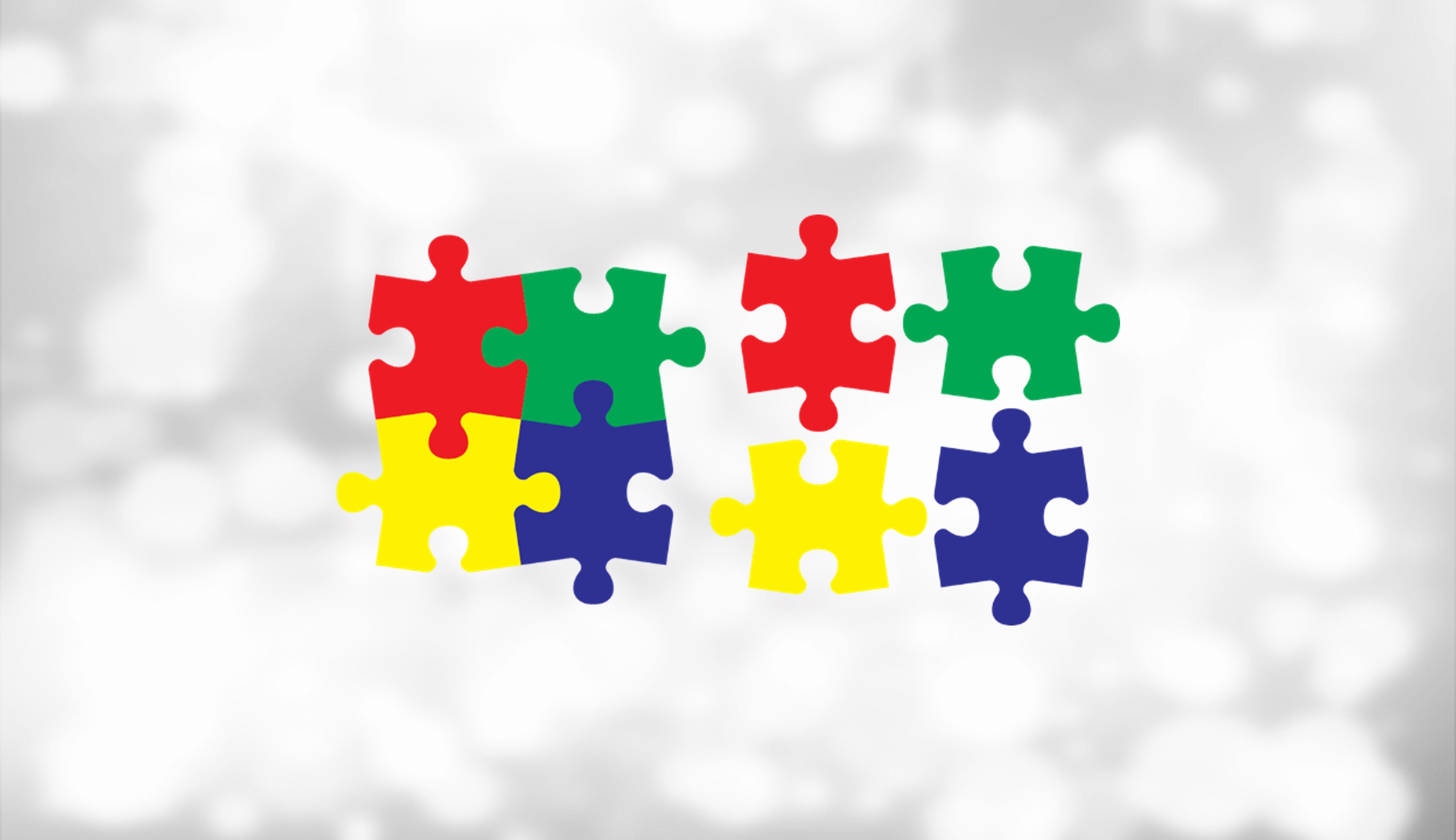 Shape Clipart: Red Yellow Blue Green Perfectly Interconnecting Puzzle Pieces, Good for Autism Awareness - Digital Download svg png dxf pdf