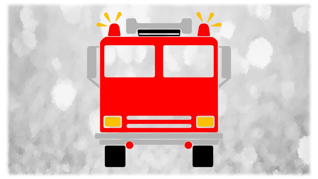 Simple Fire Engine Picture Shape Clipart: Simple Easy Fire Engine or Truck Emergency Vehicle in ...