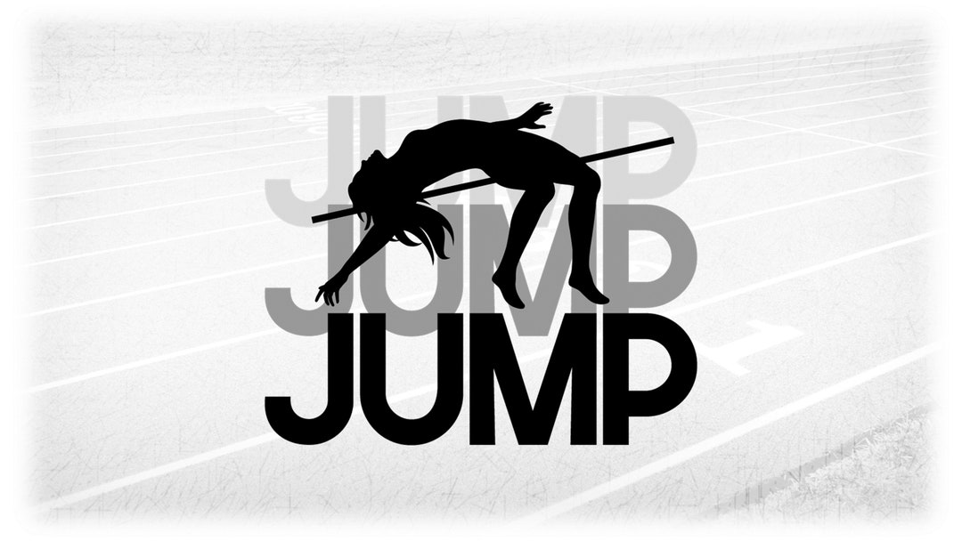 Sports Clipart: Track and Field High Jump Silhouette of Female Jumper ...