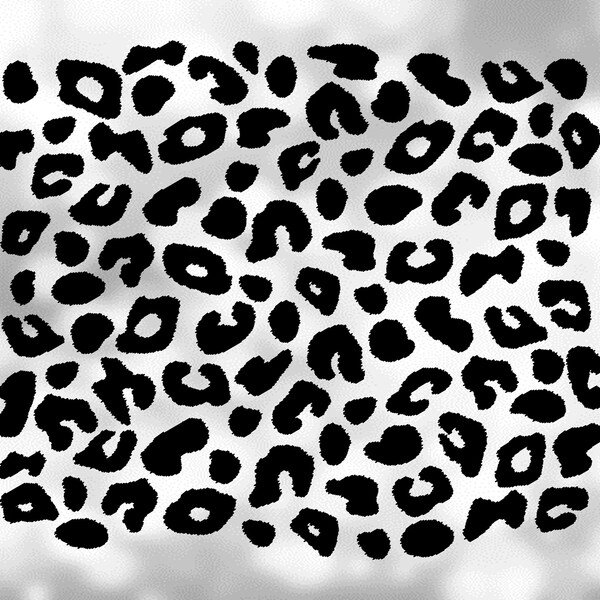 Shape Clipart: Fuzzy Patch of Leopard Skin or Cheetah Spots as a Background - Change Color with Your Software - Digital Download SVG & PNG