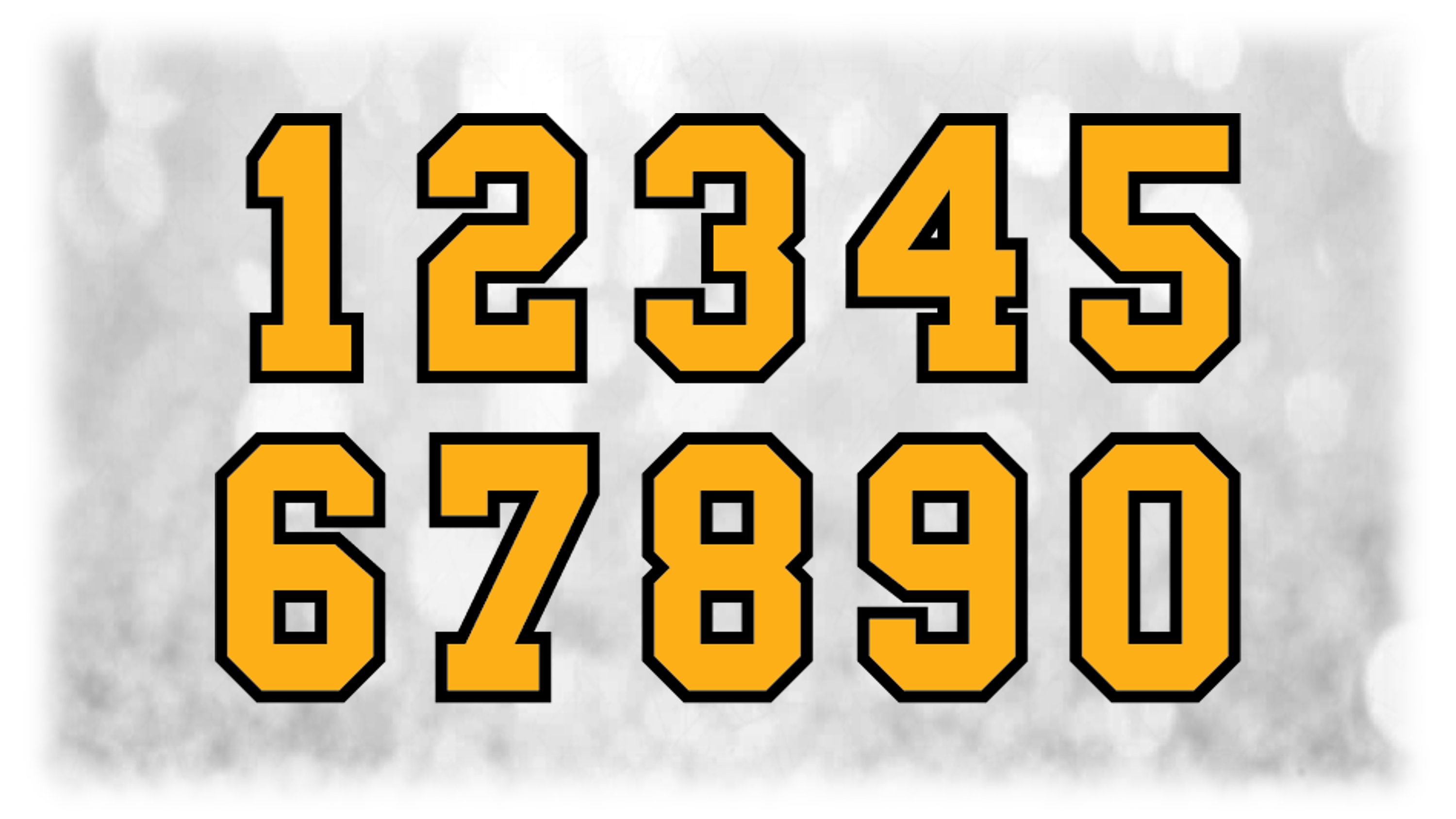 Hockey Font With Numbers Etsy
