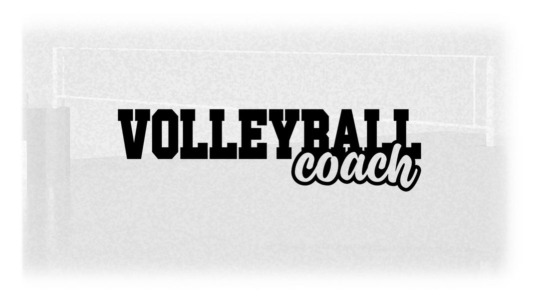 Sports Clipart: Black Bold Varsity Word "volleyball" With Fun Script ...