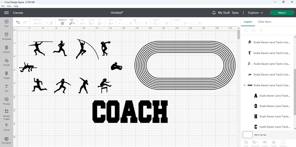 Sports Clipart: Track & Field Word 