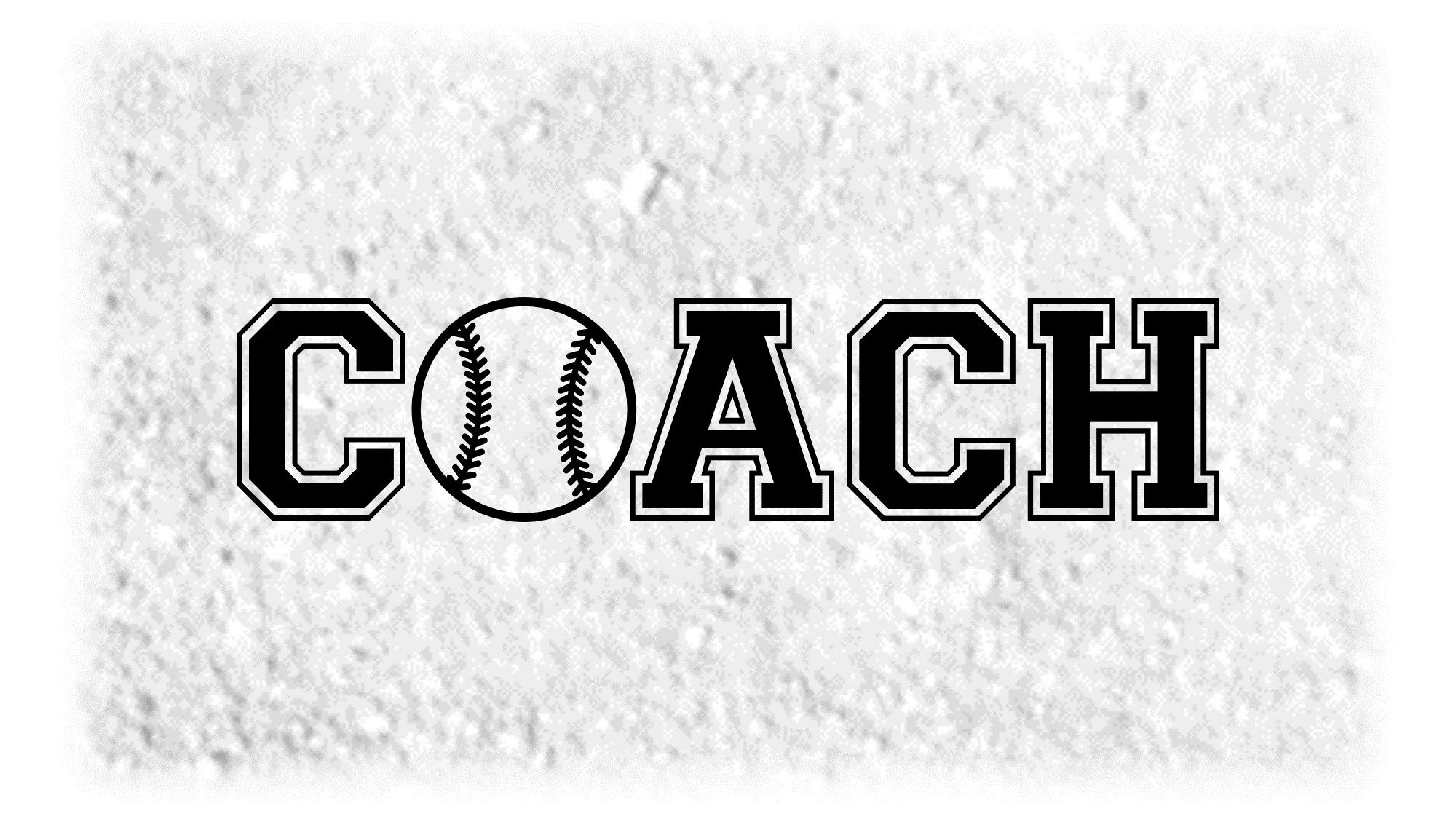 Sports Clipart Black Word coach in Collegiate Etsy Israel