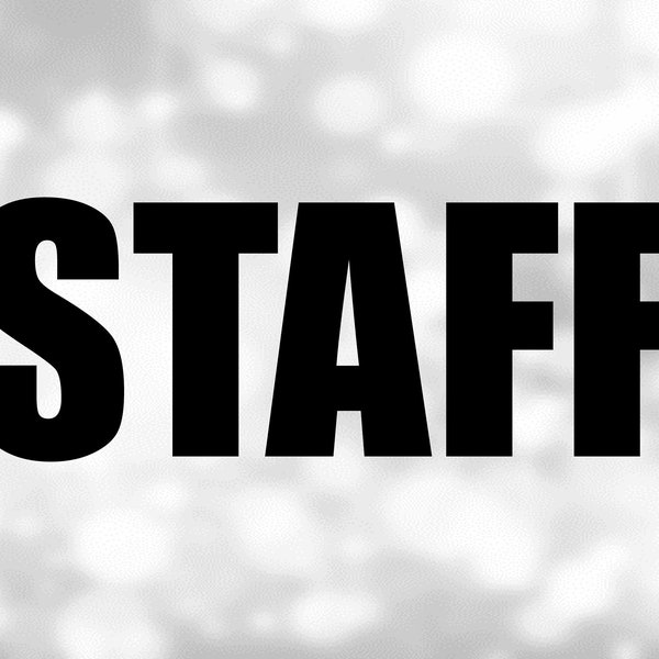 Word Clipart: "STAFF" in Thick Bold Capital Letters for Employee Shirts/Jackets or Wedding Party/People - Digital Download svg png dxf pdf