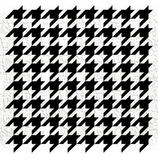 Shape Clipart: Sheet of Black Houndstooth Plaid Pattern Background/Overlay - Also Used by Alabama Crimson Tide - Digital Download SVG & PNG