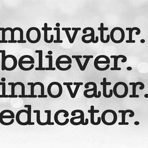 Enseignant / School Clipart: « Motivateur. croire. innovateur. Educator » Words in Simple Educational Type Style - Téléchargement numérique SVG & PNG
