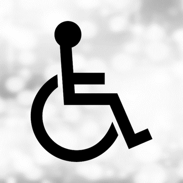 Medical Clipart: Black Basic Wheelchair / Wheel Chair "Handicap" or “International Symbol of Access” - Digital Download svg png dxf pdf