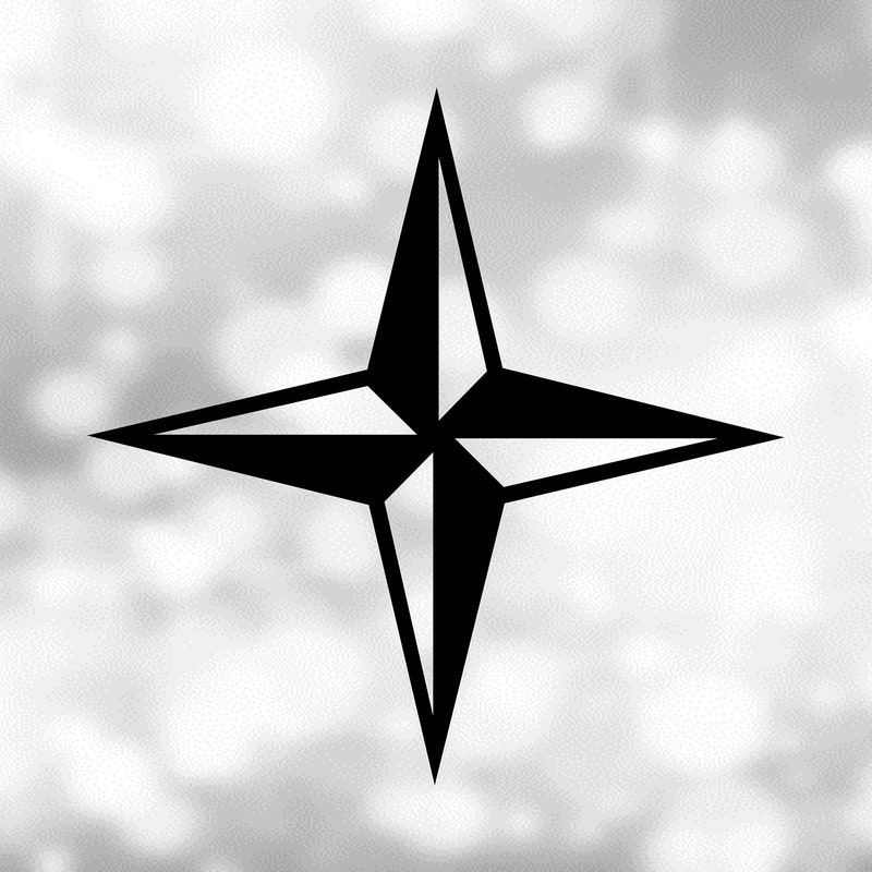 4 Point Star Svg - Etsy