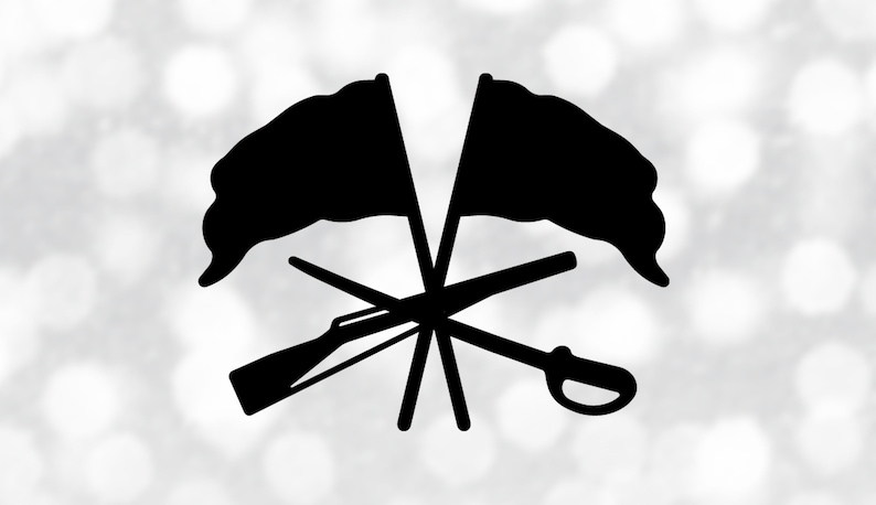 Sports Clipart: Black Crossed Color Guard / Marching Band Flags, Sabre ...