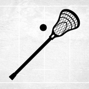 Sports Clipart: Single Realistic Lacrosse Stick with Ball for Players. Teams, Coaches, Parents, Moms, Dads - Digital Download SVG & PNG