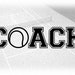 Sports Clipart: Black Word "coach" in Collegiate Block Type With Bold ...
