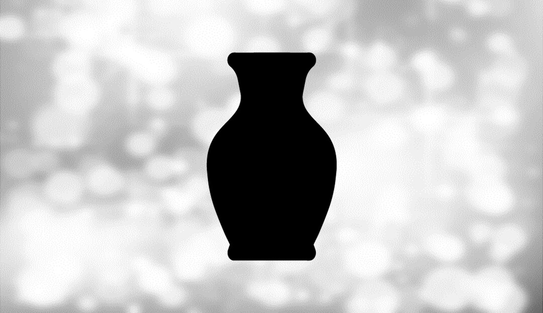 Shape Clipart: Simple Easy Black Vase Silhouette / Urn / Ceramic Jar