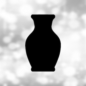 Form Clipart: Enkel och lätt svart vassilhuett / urna / keramisk burk - Ändra färg med din egen programvara - Digital nedladdning SVG och PNG