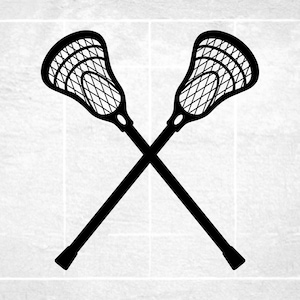 Sports Clipart: Two Double Crossed Realistic Lacrosse Sticks for Players. Teams, Coaches, Parents, Moms, Dads - Digital Download SVG & PNG