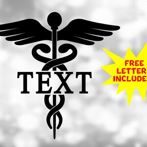 Medical Clipart: Black Medical Caduceus Symbol Silhouette for - Etsy