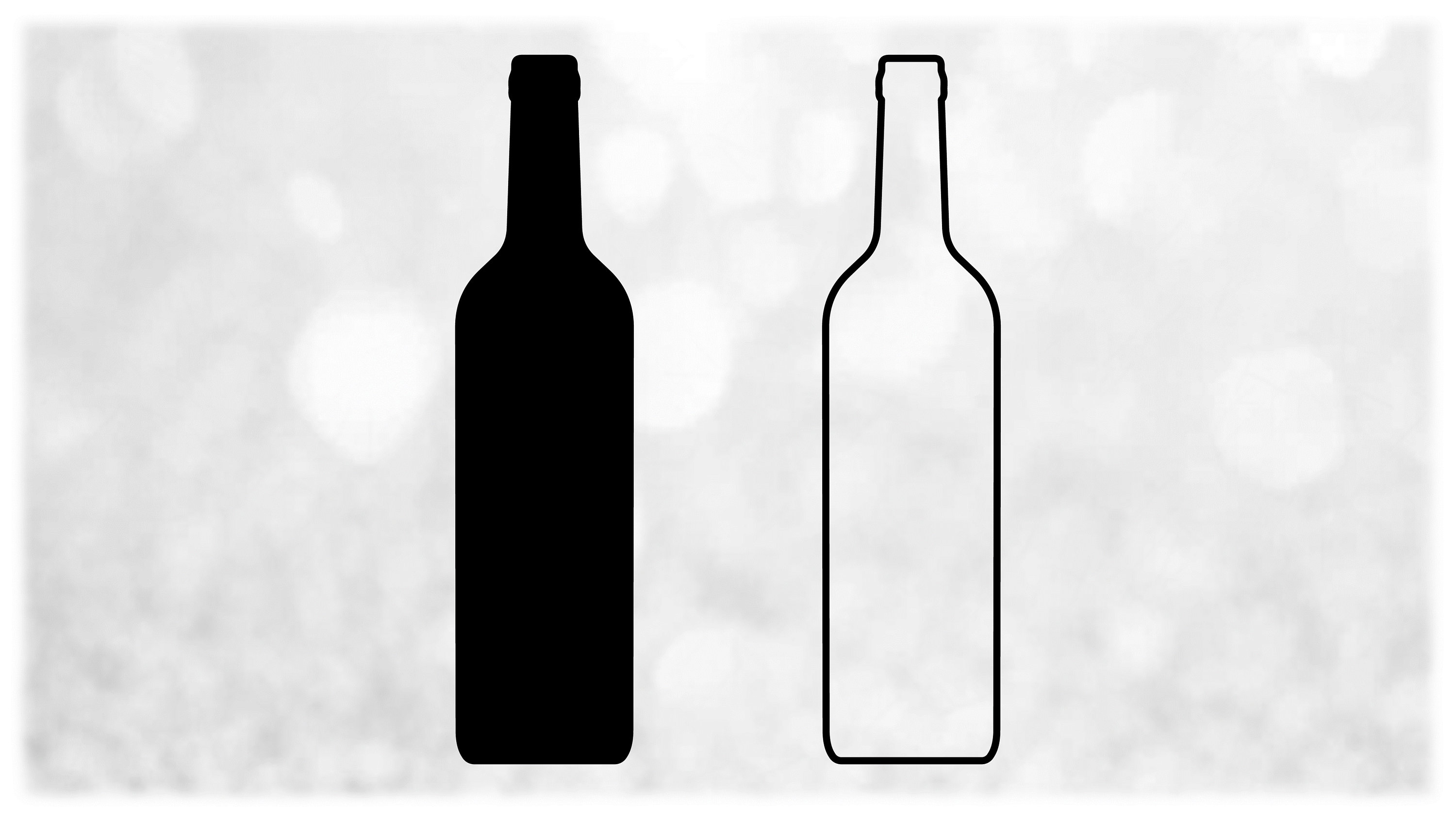 Wine Bottle Silhouette Outline