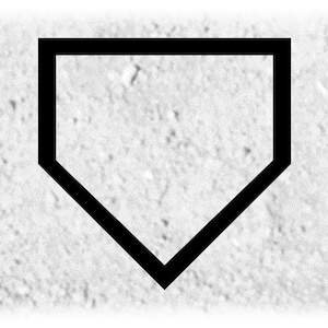 Sports Clipart: To Scale Black Softball or Baseball Home Plate / Base Thick Outline for Players, Coaches, Parents - Digital Download SVG/PNG