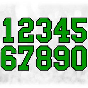 Sports Clipart: Jersey Number Templates Grouped on ONE Single Sheet ...