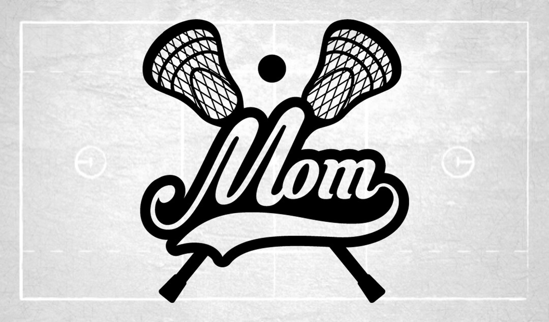 Sports Clipart Black Lacrosse Stick Net With Word Etsy