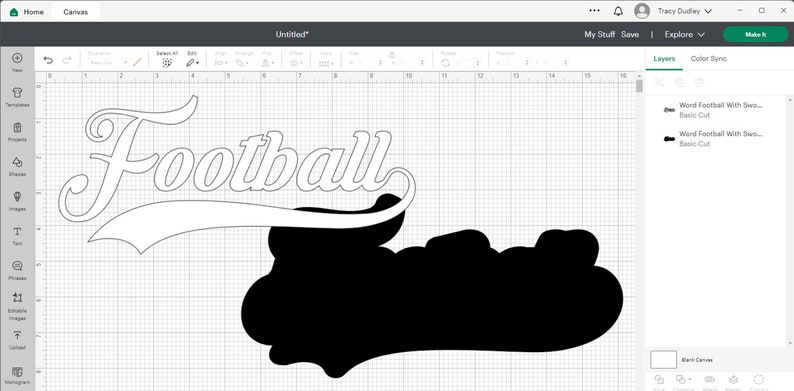 Cursive Script Football Logos Sports Clipart: White Word Word