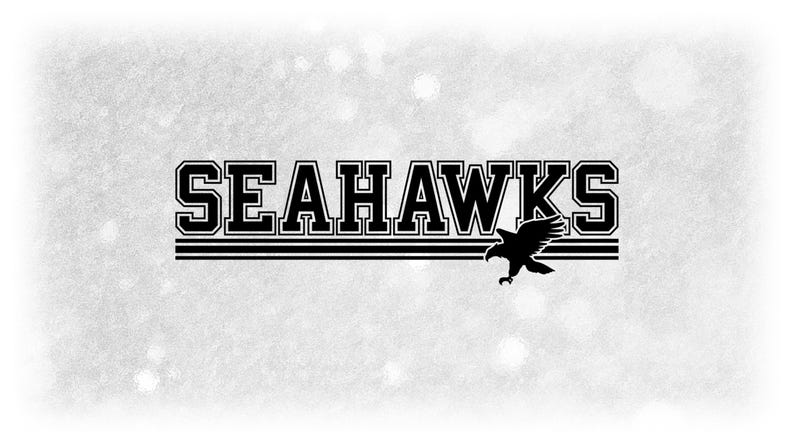 Seahawls Lettering Sports Clipart: Black Bold