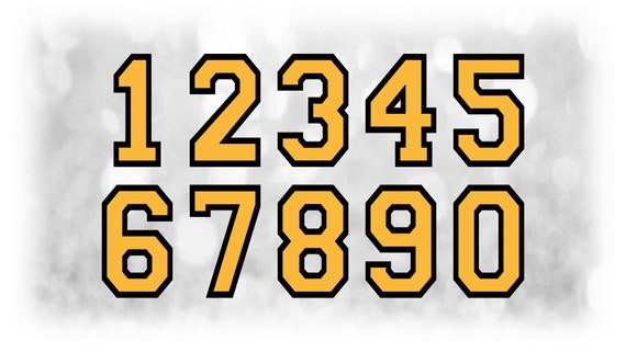 Sports Clipart: Jersey Number Templates Grouped on ONE Single | Etsy
