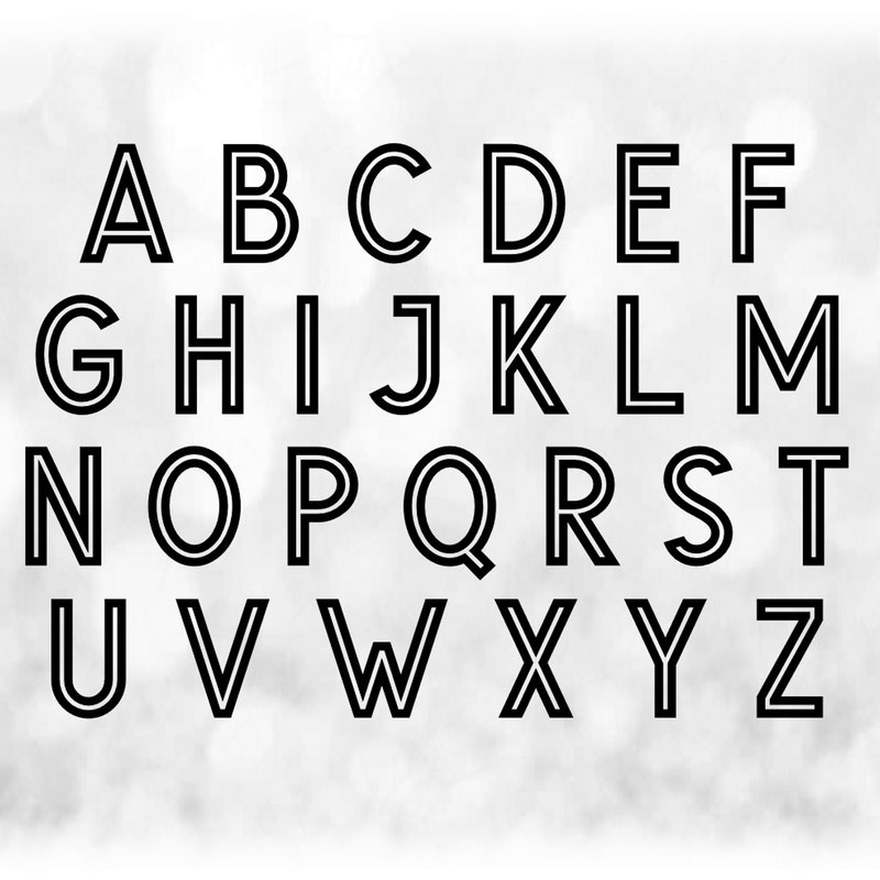 Word Fonts Alphabet - Etsy UK