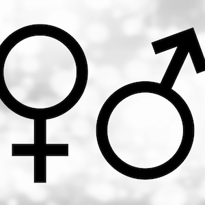 Clipart de forme : Symbole de Vénus femelle noir simple et symbole de Mars mâle sur une feuille Symboles de base pour les sexes - Téléchargement numérique svg png dxf pdf