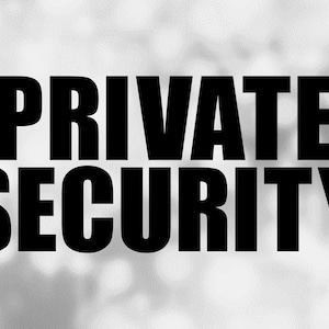Word Clipart: Black Words &quot;PRIVATE SECURITY&quot; in Thick Bold Style All Capital Letters for Security Guards - Digital Download svg png dxf pdf