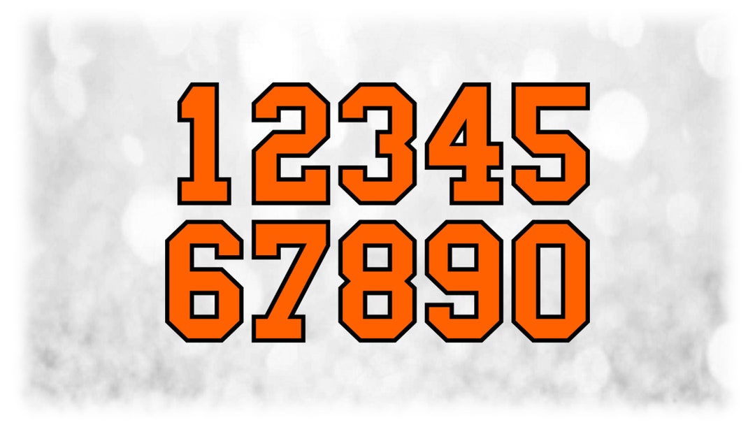 Sports Clipart: Jersey Number Templates Grouped on ONE Single Sheet ...