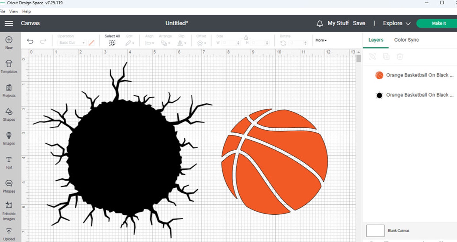 Sports Clipart: Orange Basketball Layered on Top of Big Black Cracked ...