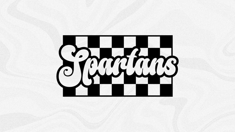 Spatans Cursive Sports Clipart: Team Mascot Name