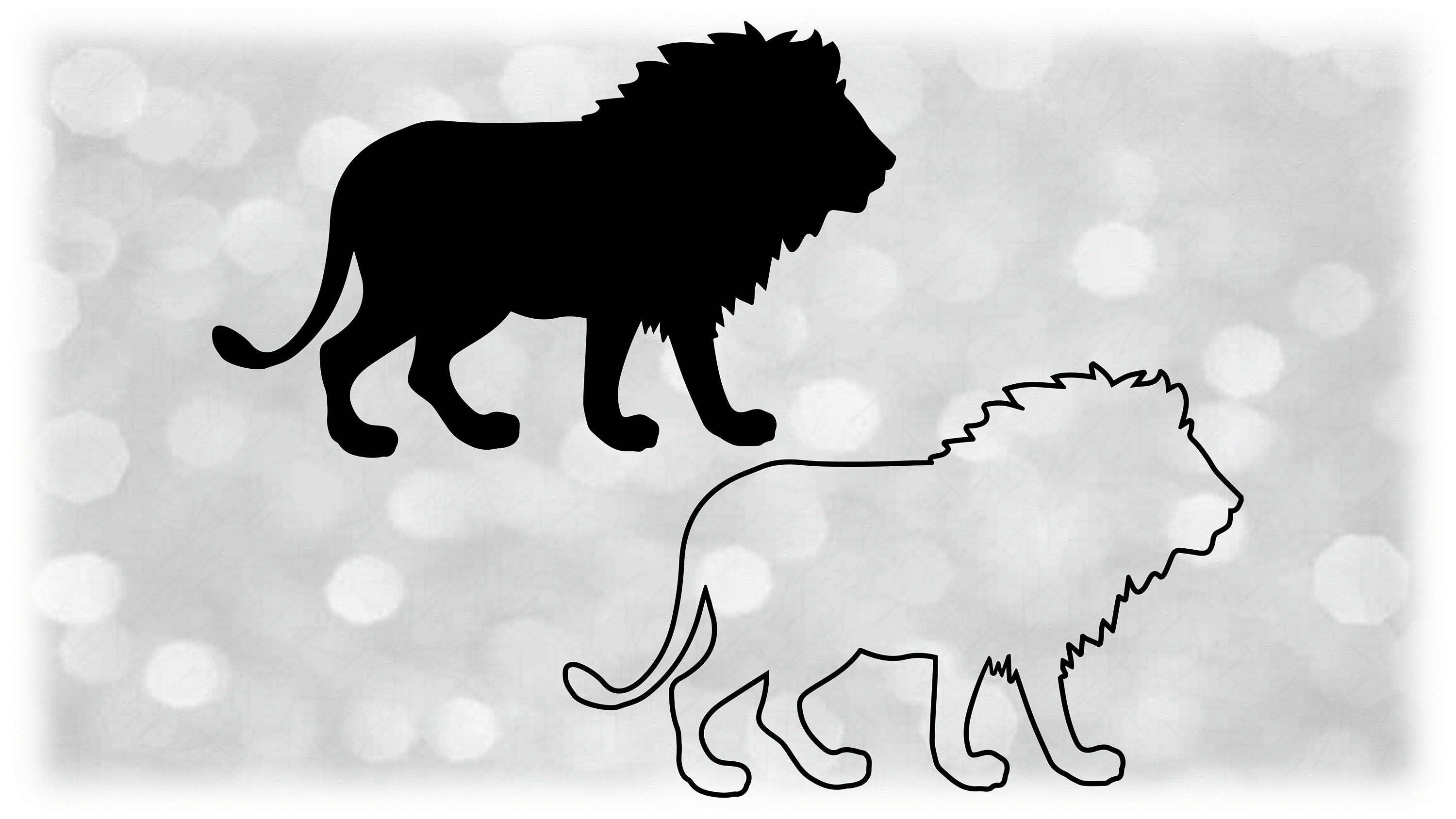 Running Lioness Silhouette
