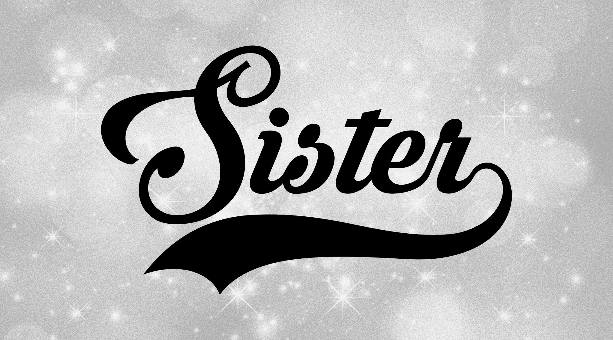 Family Clipart Sisters / Siblings Word sister Etsy UK