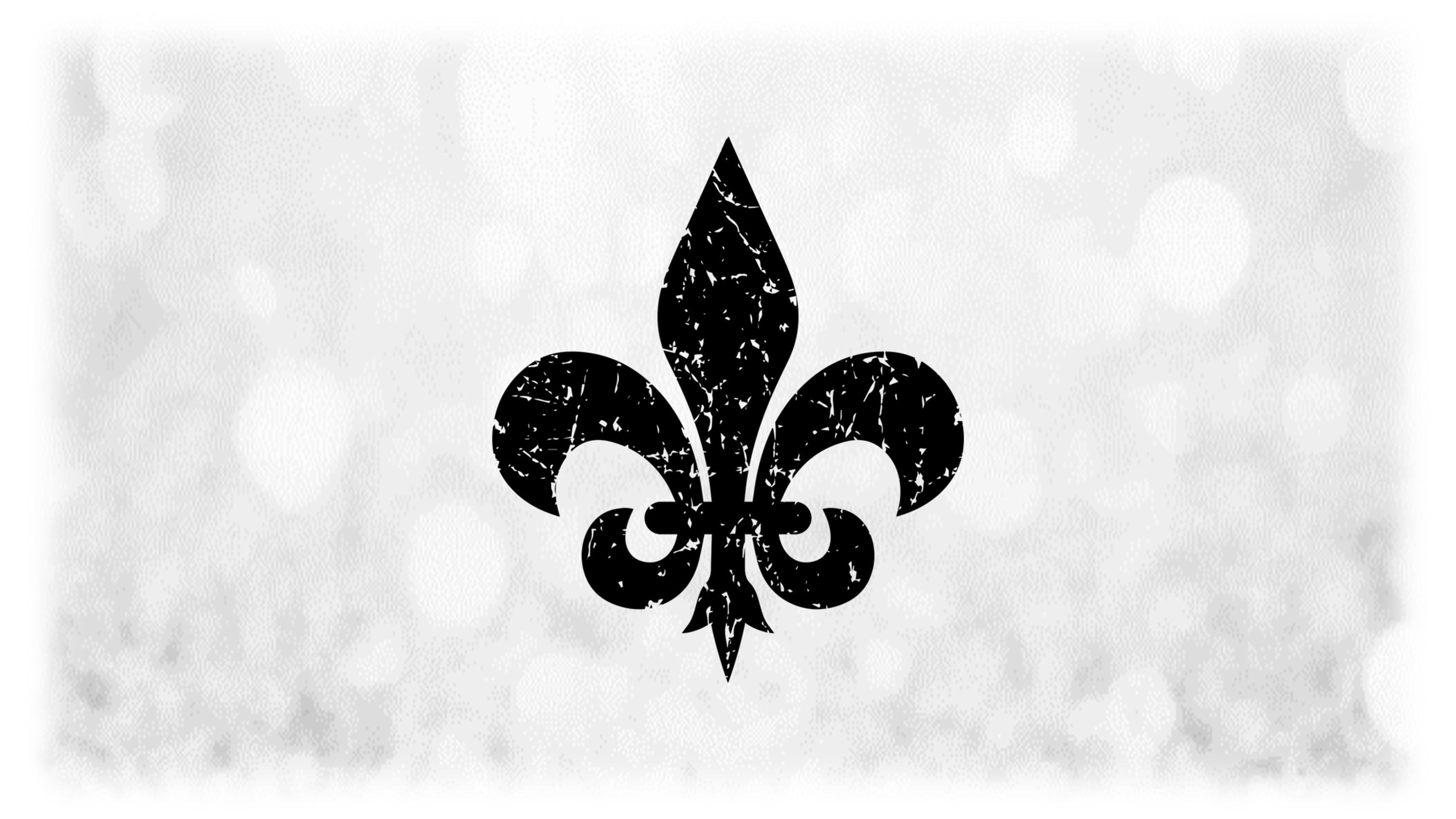 Clipart de forma: símbolo de flor de lis desgastada negra para los santos,  Nueva Orleans, Luisiana o tema de Mardi Gras - Descarga digital svg png dxf  - Etsy México, image size:3000x1687