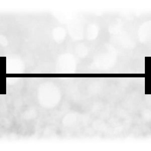 May include: A black barbell with weight plates on each end.