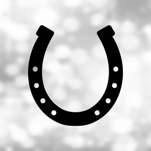 Shape Clipart: Simple Easy Black Traditional Horseshoe Silhouette - Good Luck Symbol - Change Color Yourself - Digital Download SVG & PNG