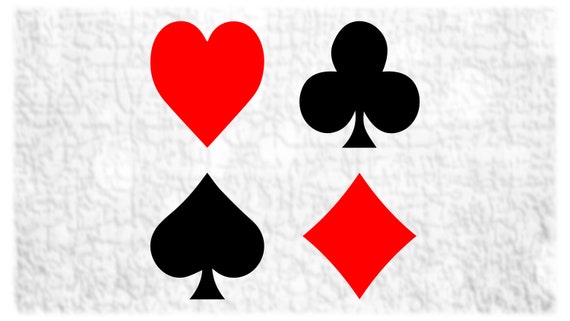 Games and Toys Clipart: Value Pack Set of 4 Playing Card Suits | Etsy