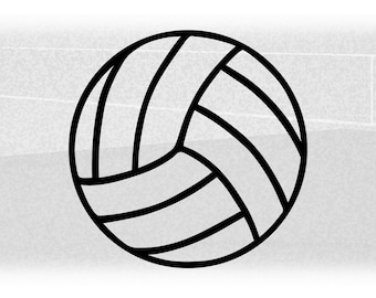 Sports Clipart: Black Volleyball Outline Design for Players, Setters, Hitters, Liberos, Teams, Coaches, Parents - Digital Download SVG & PNG