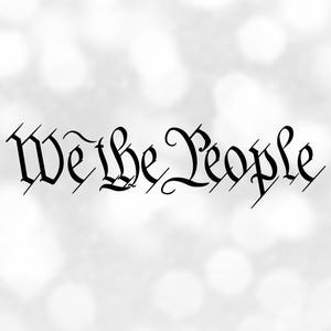 Word Clipart: Black Calligraphy Words of United States Declaration of Independence Preamble We the People - Digital Download svg png dxf pdf