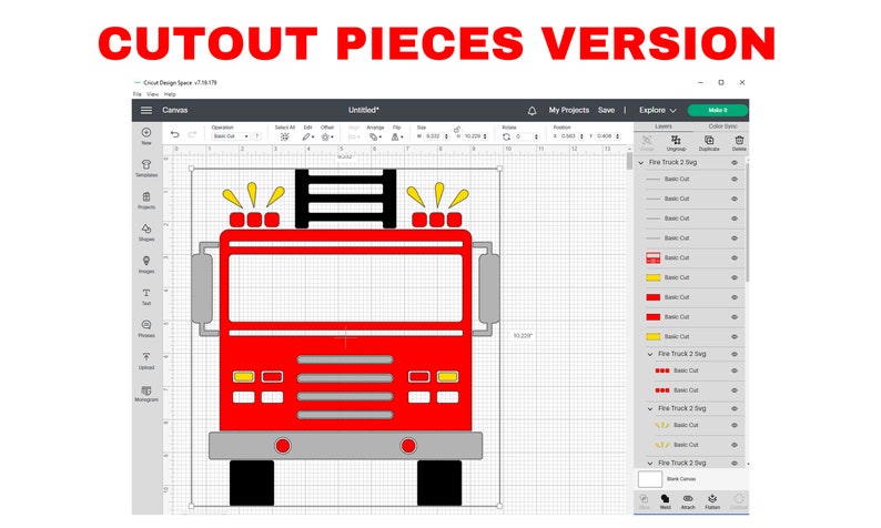 Shape Clipart: Colored Name Frame Fire Engine or Truck Emergency ...