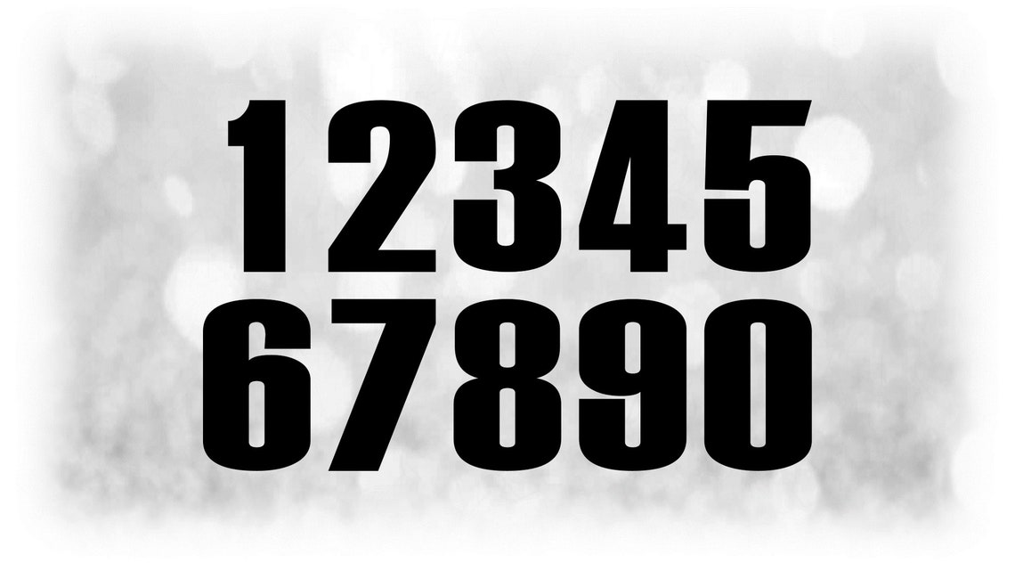 Sports Jersey Number Templates Grouped on ONE Single Sheet Etsy