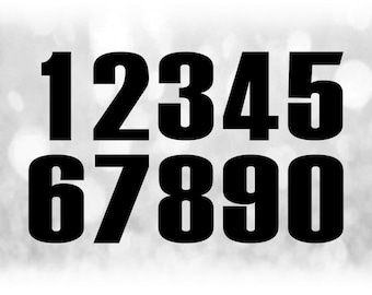 Sports: Jersey Number Templates Grouped on ONE Single Sheet | Etsy
