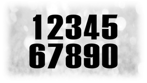 Sports: Jersey Number Templates Grouped on ONE Single Sheet | Etsy ...