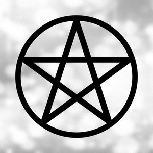 Clipart de forma: estrela preta simples e fácil de 5 pontas ou círculo pentagrama ou pentagrama - mude de cor com seu software - download digital SVG e PNG