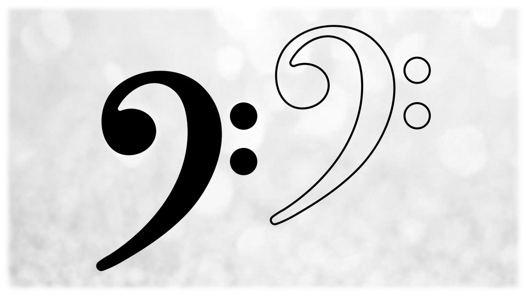 Music Clipart Simple Easy Bass Clef or Fclef Musical Sheet Symbol in